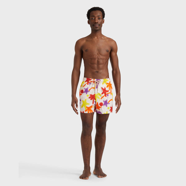 VILEBREQUIN Men Stretch Short Swim Shorts Spray Paint - VBQ x Palm Angels