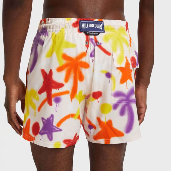 VILEBREQUIN Men Stretch Short Swim Shorts Spray Paint - VBQ x Palm Angels