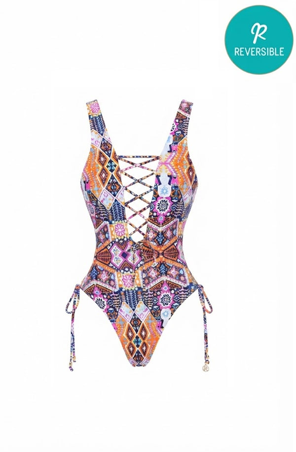 LULI FAMA Women Maracuya Kisses Reversible One-Piece Swimsuit