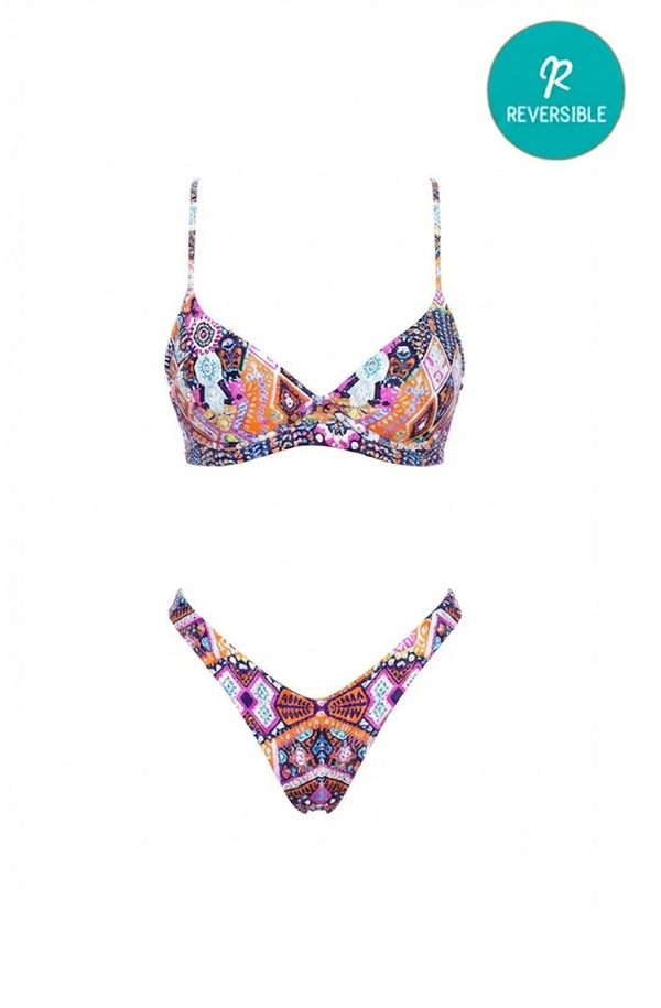 LULI FAMA Women Maracuya Kisses Reversible Underwire Bikini