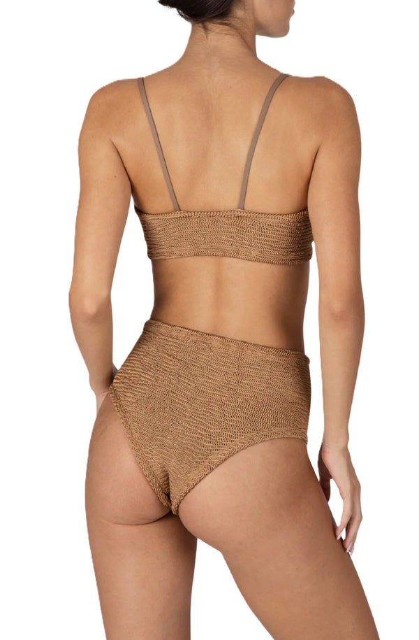 PARAMIDONNA Women Marie Camel High Waisted Bikini