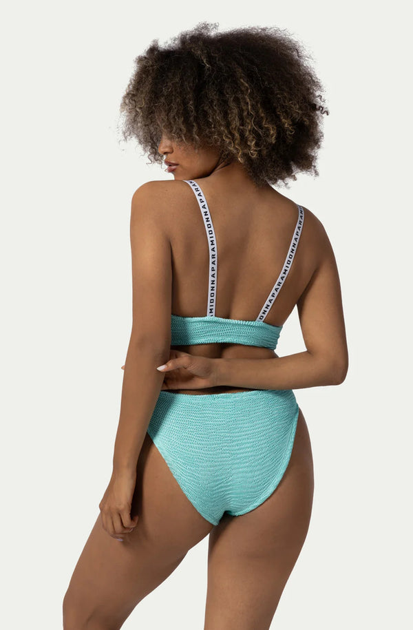 PARAMIDONNA Women Merry Aquamarine Asymmetrical Bikini