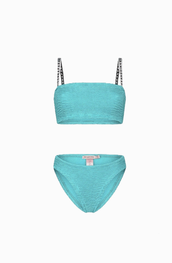 PARAMIDONNA Women Merry Aquamarine Asymmetrical Bikini