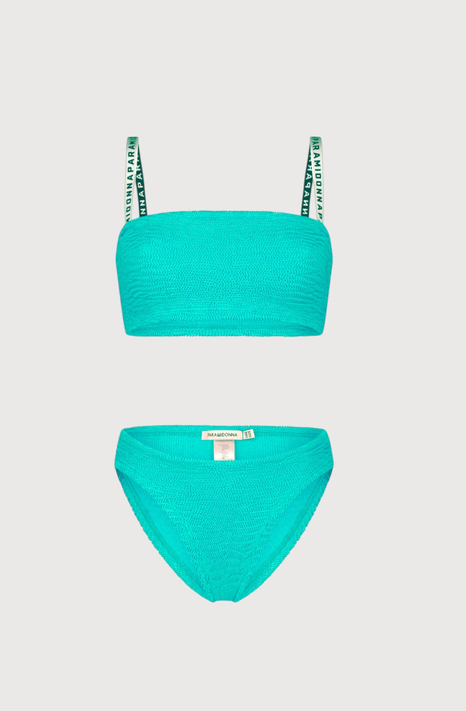 PARAMIDONNA Women Emmy Aquamarine Asymmetrical Bikini