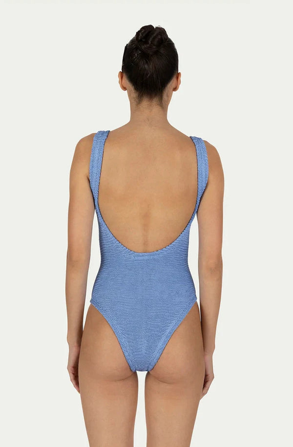 PARAMIDONNA Women Mika Blue Jeans Underwire One-Piece Swimsuit