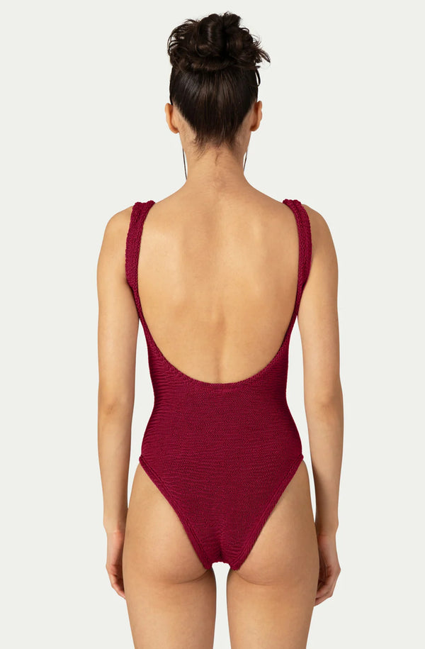 PARAMIDONNA Women Mika Burgundy Underwire One-Piece Swimsuit