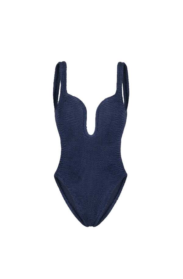 PARAMIDONNA Women Mika Navy Blue Underwire One-Piece Swimsuit