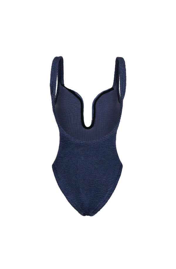 PARAMIDONNA Women Mika Navy Blue Underwire One-Piece Swimsuit