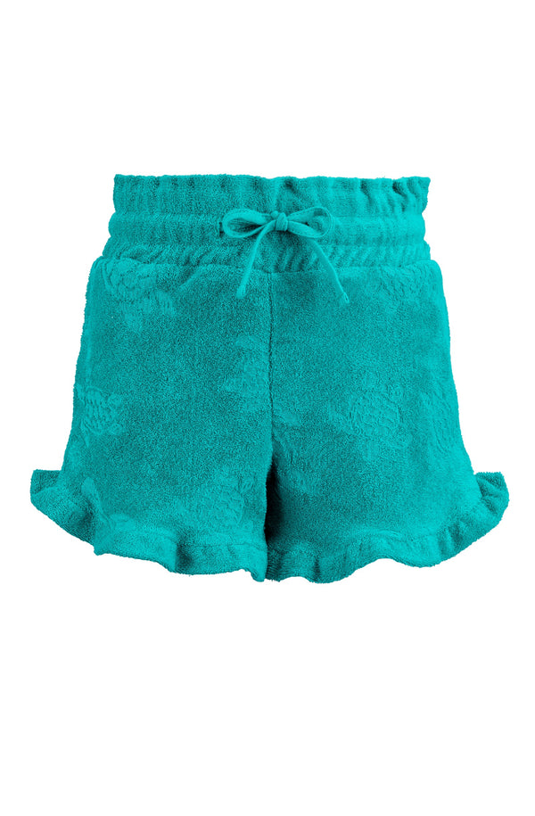 VILEBREQUIN Girls Terry Swim Shorts Ronde des Tortues