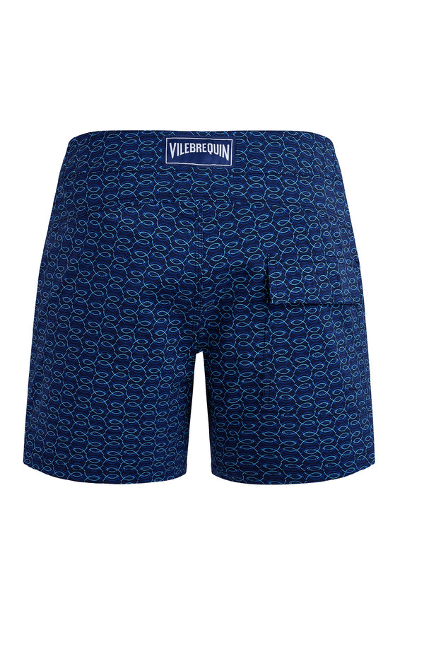 VILEBREQUIN Men Stretch Short Swim Shorts Flat Belt Fish Net