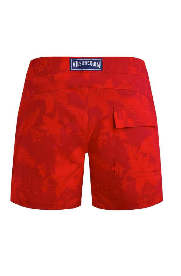 VILEBREQUIN Men Stretch Swim Shorts Flat Belt Flower Power