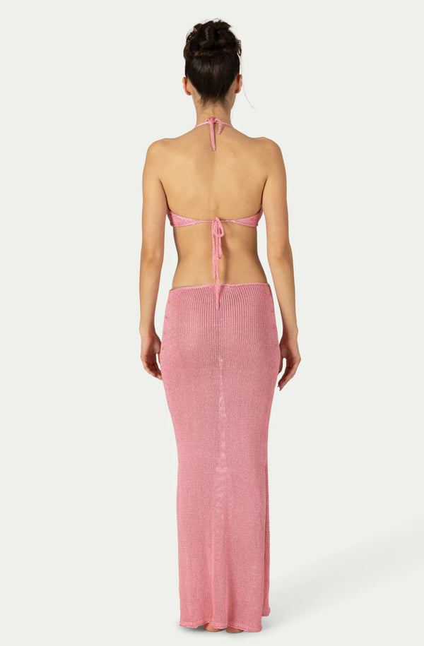 PARAMIDONNA Women Noah Pink Cut-Out Ring Dress