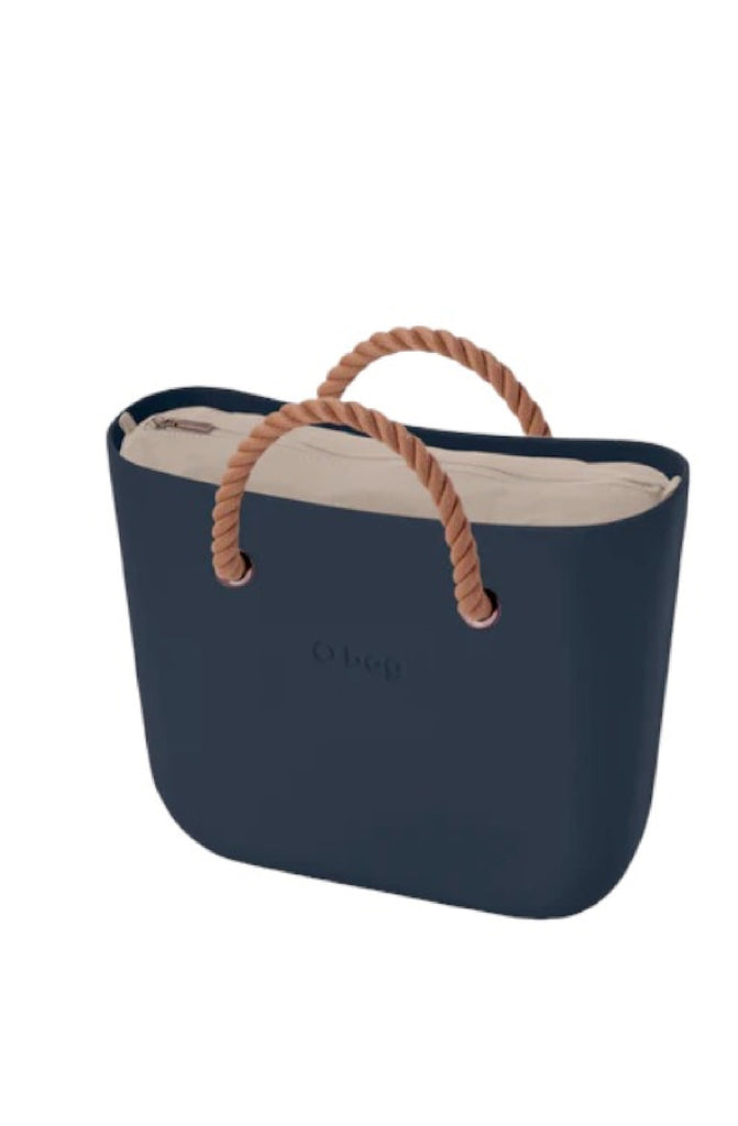 O BAG Mini XL w/ Canvas Fabric Inner Bag & Short Rope Handle