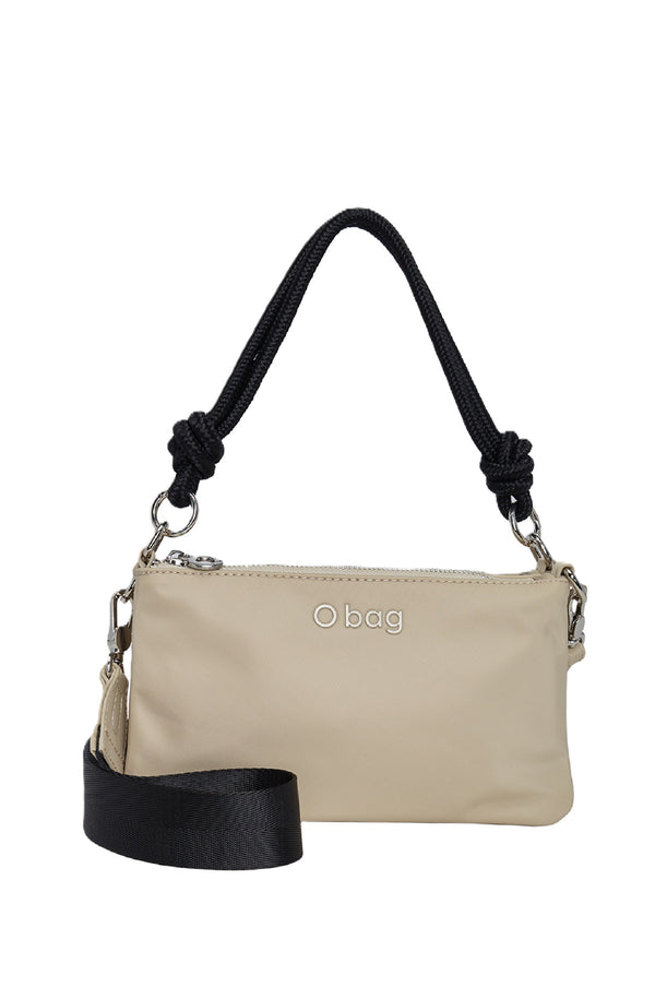 O BAG Women Orlando Double Handbg with Strap and Handle in Nylon
