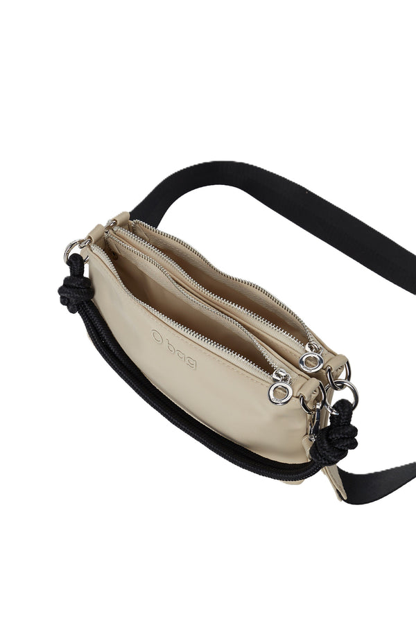 O BAG Women Orlando Double Handbg with Strap and Handle in Nylon