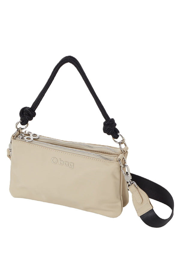 O BAG Women Orlando Double Handbg with Strap and Handle in Nylon