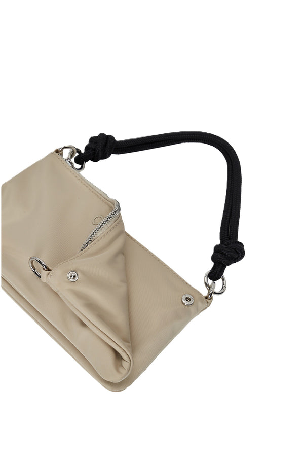 O BAG Women Orlando Double Handbg with Strap and Handle in Nylon
