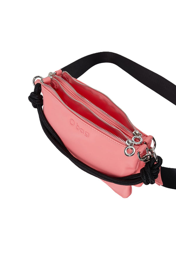 O BAG Women Orlando Double Handbg with Strap and Handle in Nylon