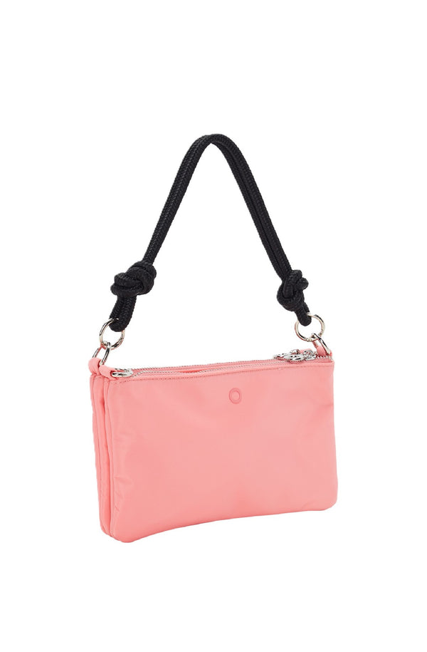 O BAG Women Orlando Double Handbg with Strap and Handle in Nylon