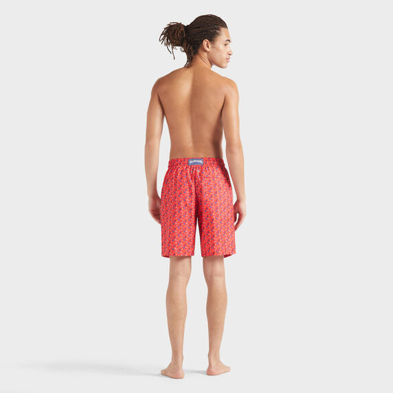 VILEBREQUIN Men Long Swim Shorts Ultra-Light and Pacakable Micro Ronde des Tortues