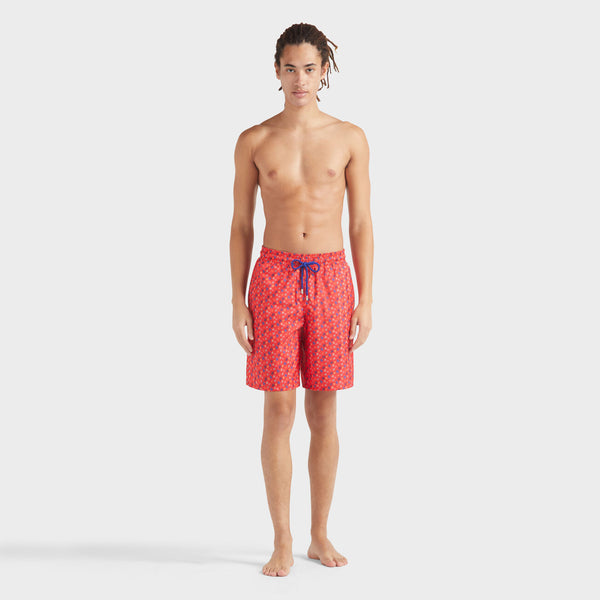 VILEBREQUIN Men Long Swim Shorts Ultra-Light and Pacakable Micro Ronde des Tortues