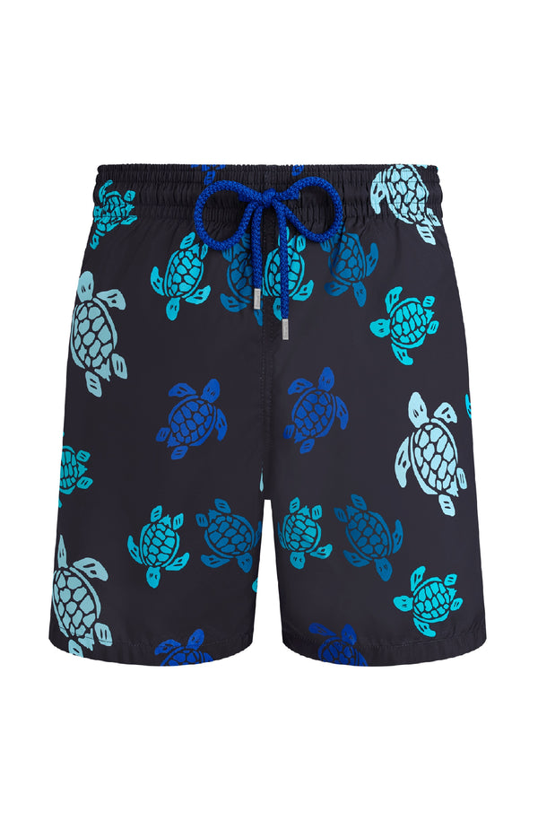 VILEBREQUIN Men Long Ultra-Light and Packable Swim Shorts Tortues Multicolores