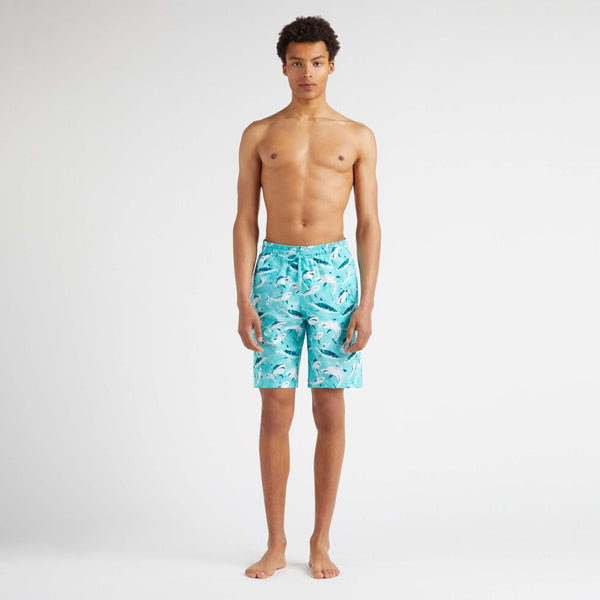 VILEBREQUIN Men Long Ultra-Light and Packable Swim Shorts Requins