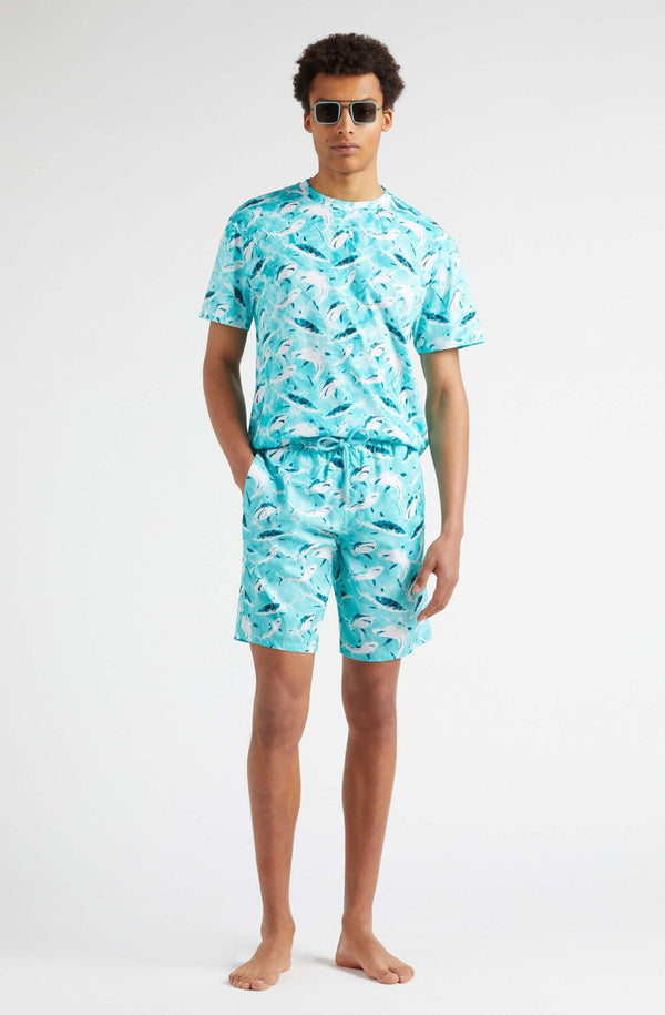 VILEBREQUIN Men Long Ultra-Light and Packable Swim Shorts Requins
