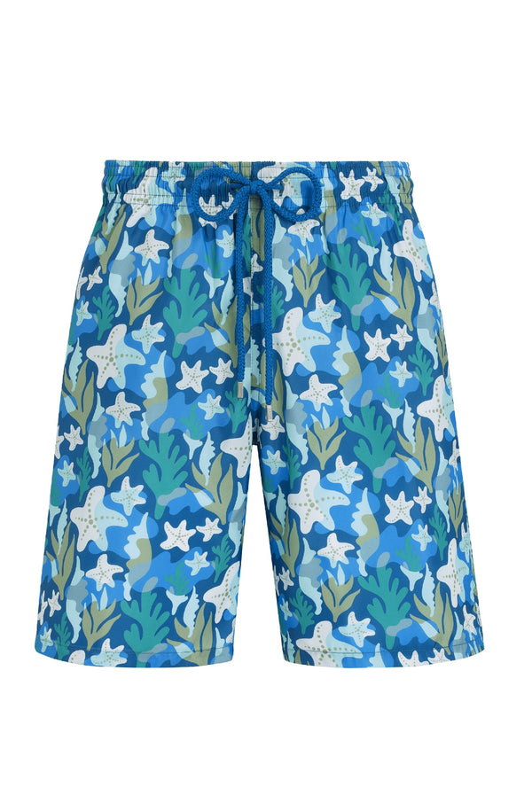 VILEBREQUIN Men Long Swim Shorts Camo Seaweed