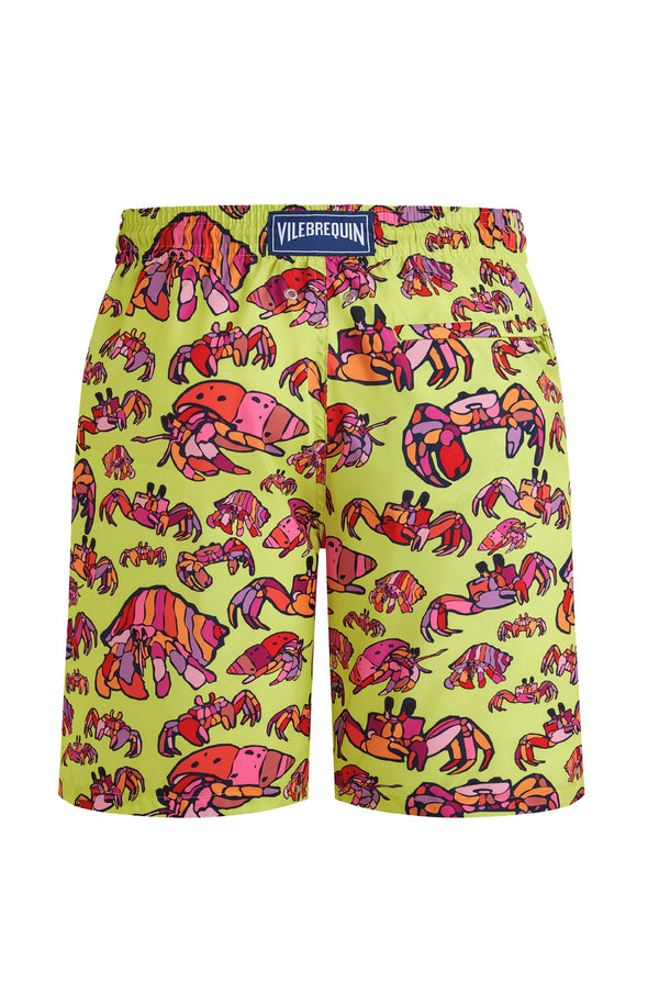 VILEBREQUIN Men Long Ultra-Light and Packable Swim Shorts Hermit Crabs