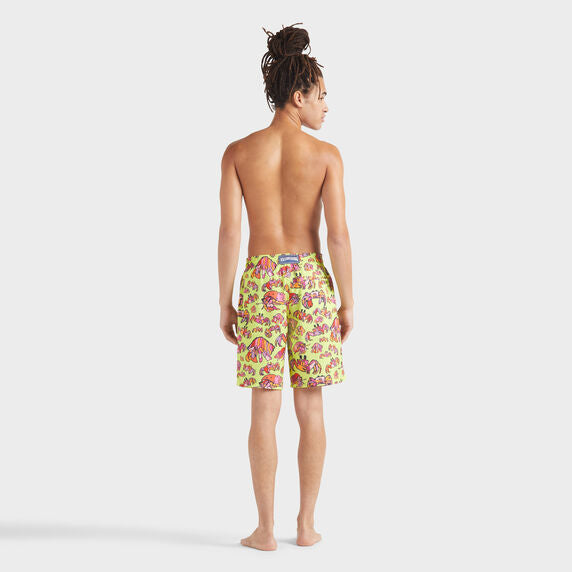 VILEBREQUIN Men Long Ultra-Light and Packable Swim Shorts Hermit Crabs