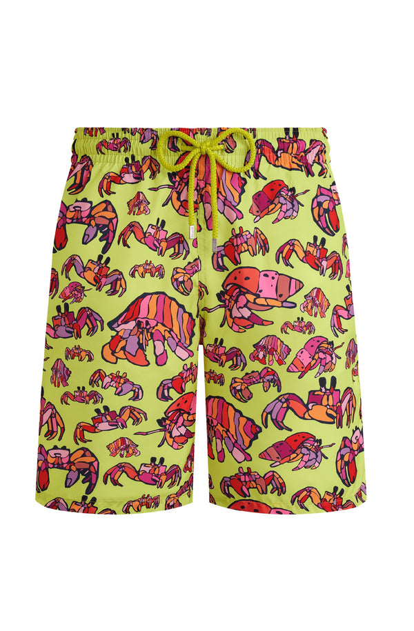 VILEBREQUIN Men Long Ultra-Light and Packable Swim Shorts Hermit Crabs