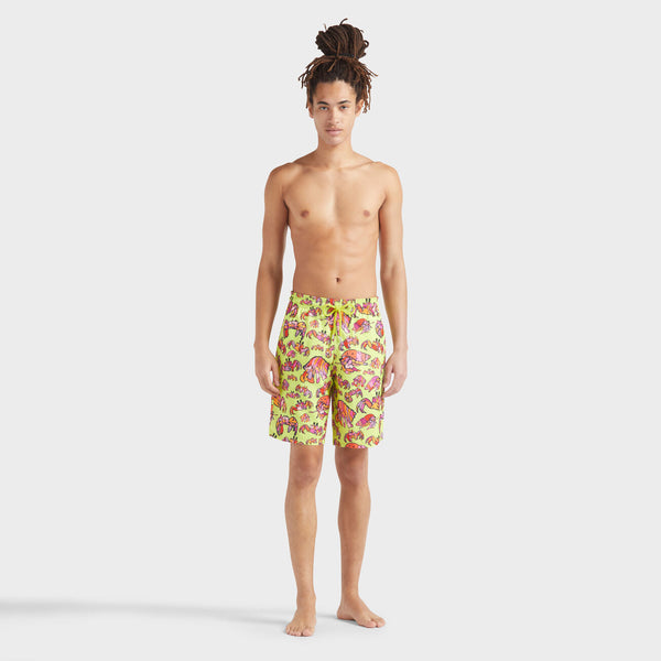 VILEBREQUIN Men Long Ultra-Light and Packable Swim Shorts Hermit Crabs