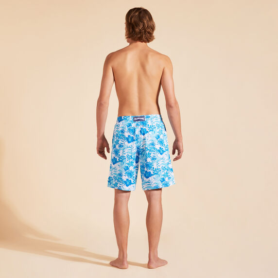 VILEBREQUIN Men Long Stretch Swim Shorts Tahiti Flowers