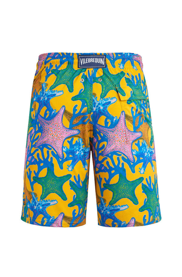 VILEBREQUIN Men Long Stretch Swim Shorts Glowed Stars