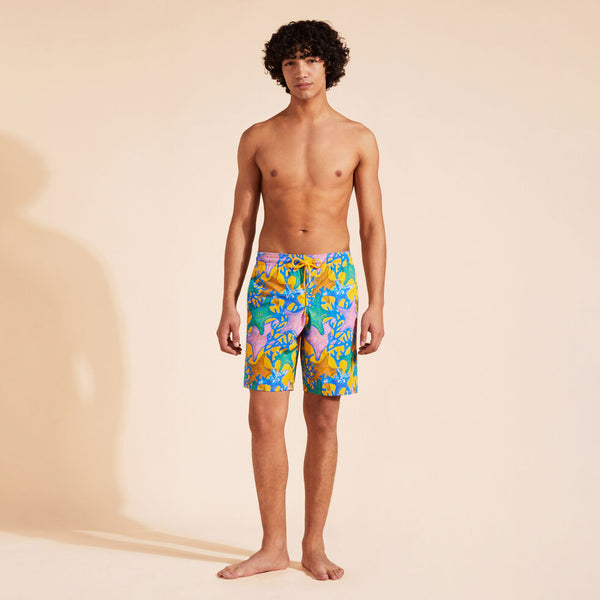 VILEBREQUIN Men Long Stretch Swim Shorts Glowed Stars