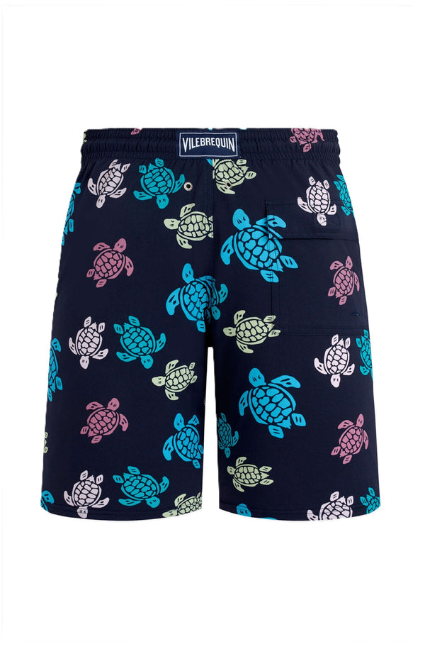 VILEBREQUIN Men Long Stretch Swim Shorts Tortues Multicolor