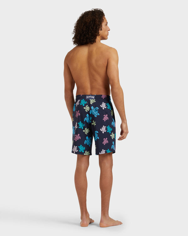 VILEBREQUIN Men Long Stretch Swim Shorts Tortues Multicolor