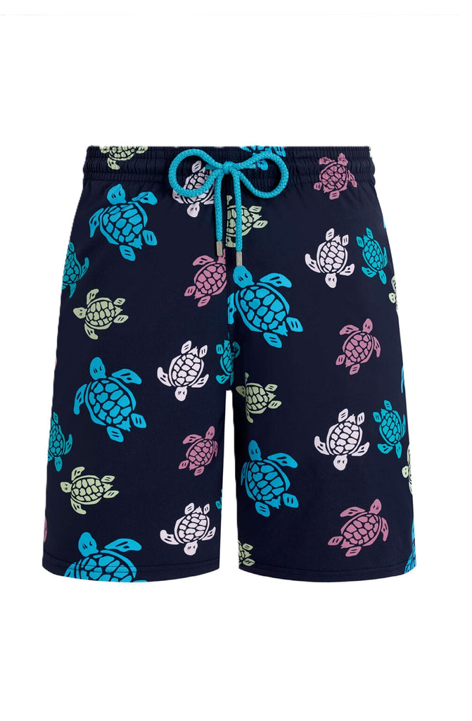VILEBREQUIN Men Long Stretch Swim Shorts Tortues Multicolor