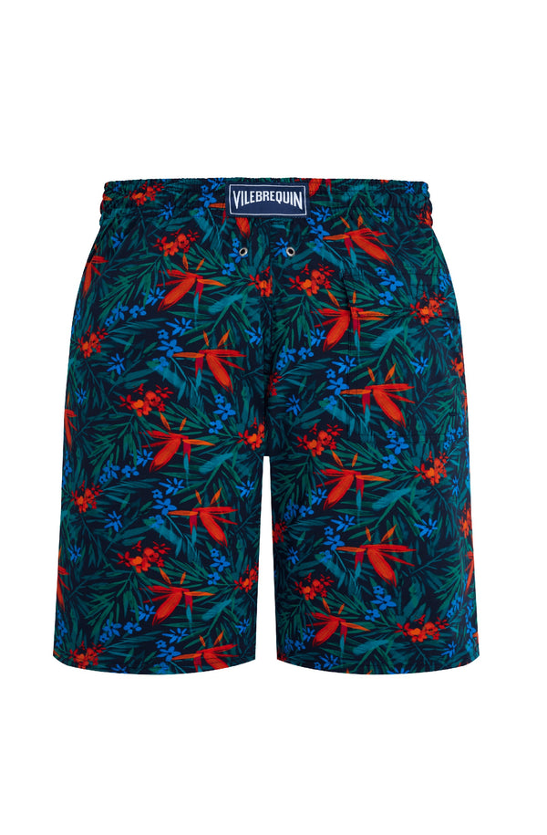 VILEBREQUIN Men Long Stretch Swim Shorts Tropical Flowers