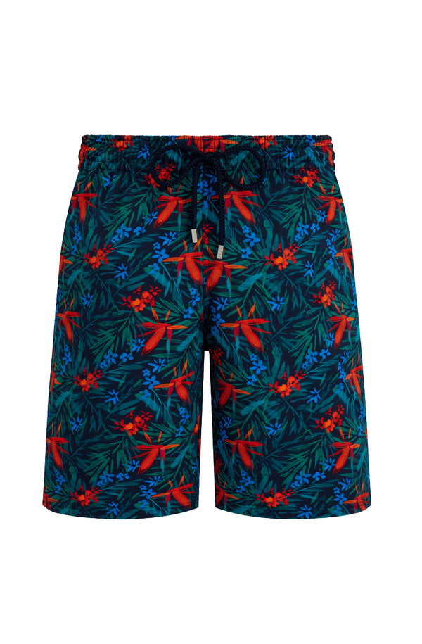 VILEBREQUIN Men Long Stretch Swim Shorts Tropical Flowers