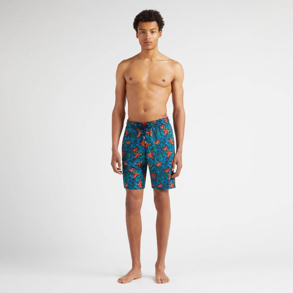 VILEBREQUIN Men Long Stretch Swim Shorts Tropical Flowers