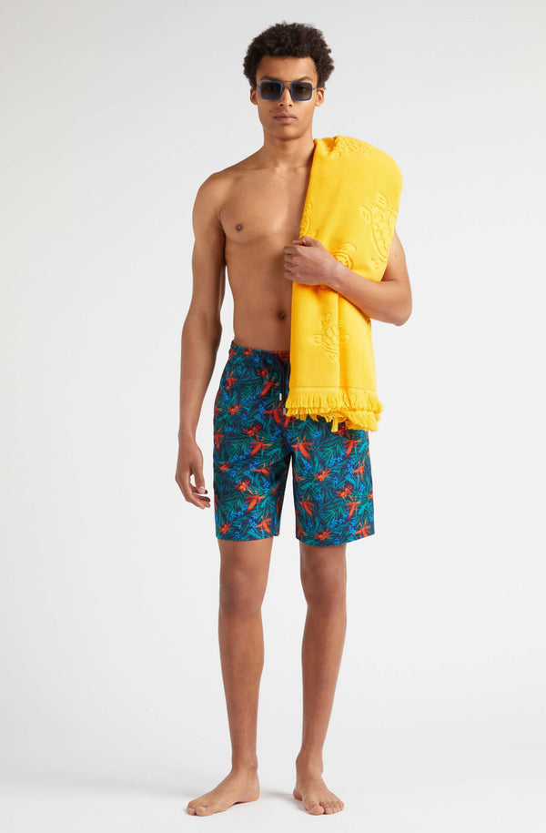 VILEBREQUIN Men Long Stretch Swim Shorts Tropical Flowers