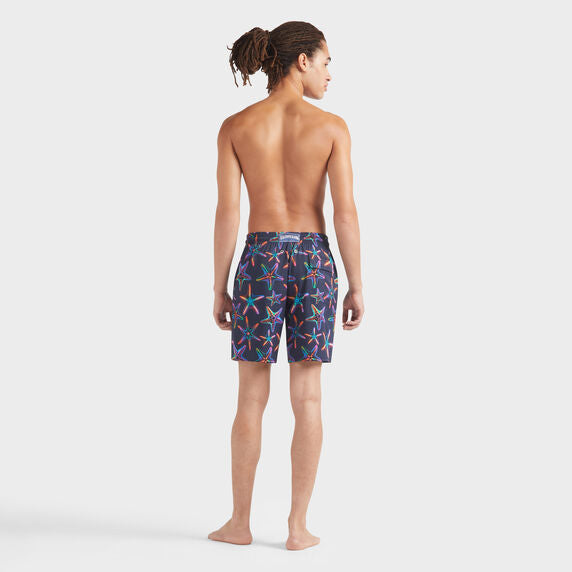 VILEBREQUIN Men Long Stretch Swim Shorts Disco Stars