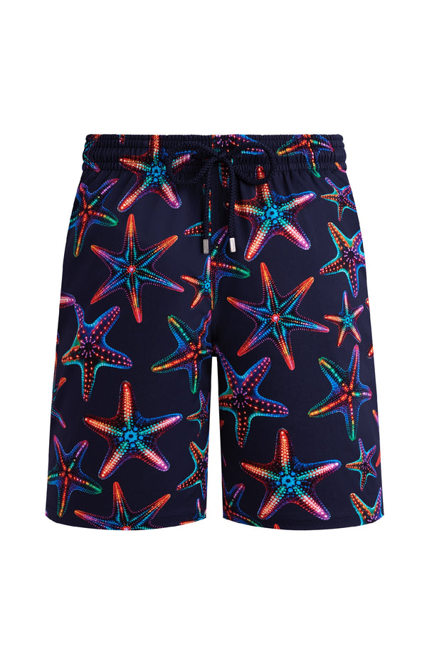 VILEBREQUIN Men Long Stretch Swim Shorts Disco Stars