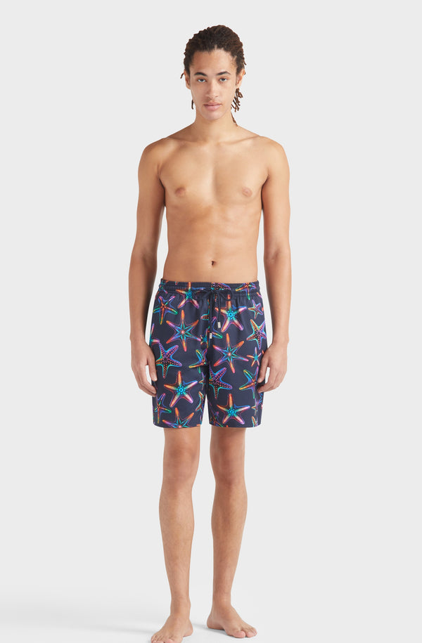 VILEBREQUIN Men Long Stretch Swim Shorts Disco Stars