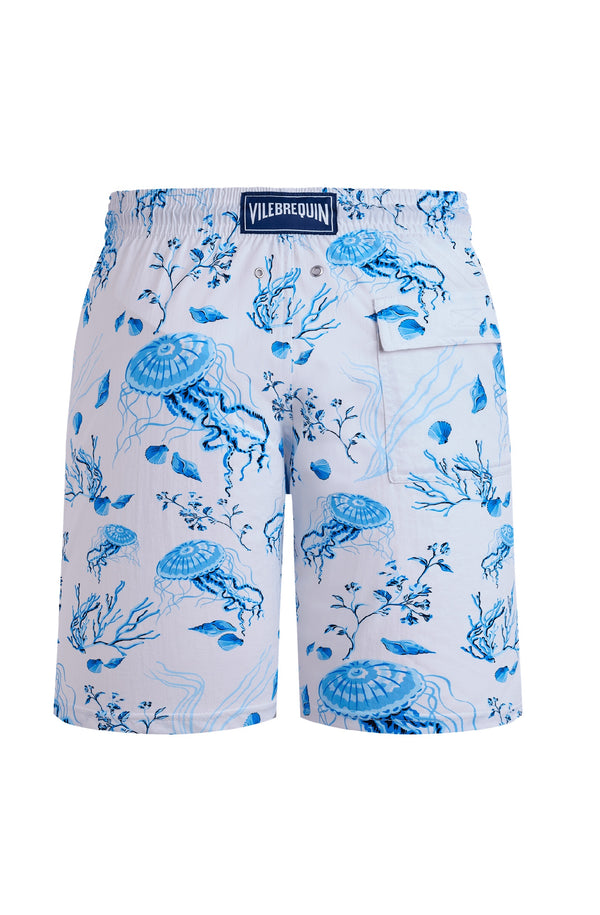 VILEBREQUIN Men Long Stretch Swim Shorts Medusa and Shells
