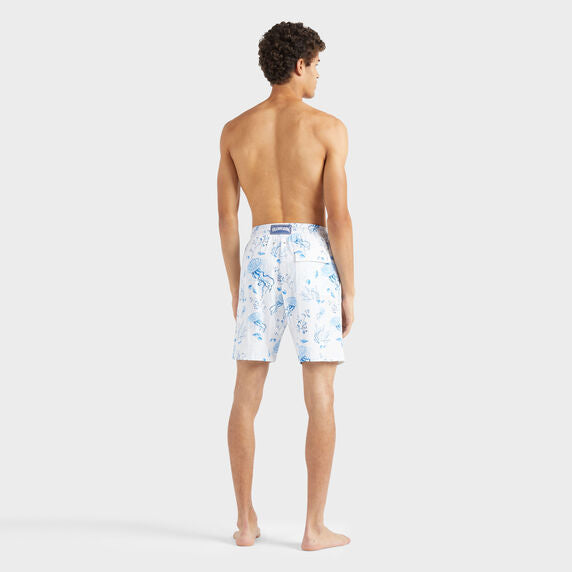 VILEBREQUIN Men Long Stretch Swim Shorts Medusa and Shells