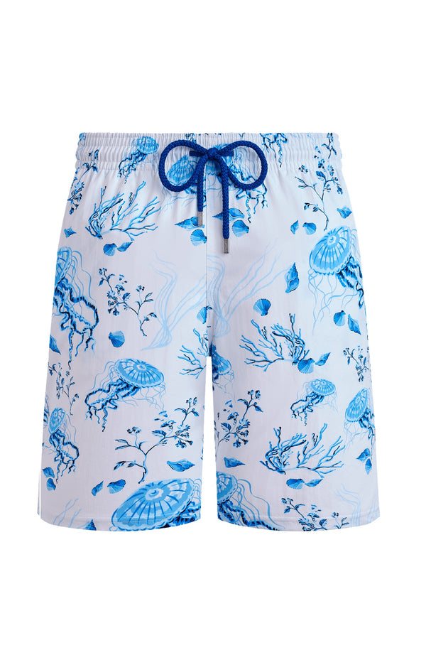 VILEBREQUIN Men Long Stretch Swim Shorts Medusa and Shells