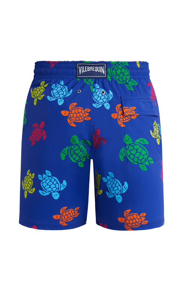 VILEBREQUIN Men Long Stretch Swim Shorts Tortue Multicolor